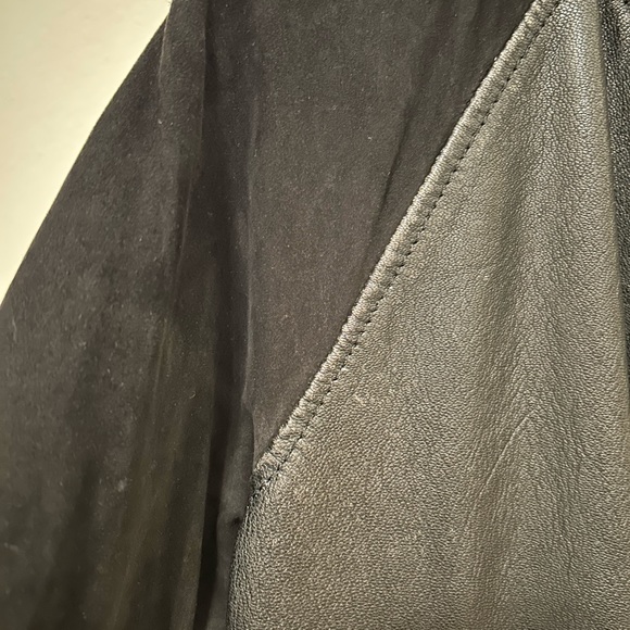 Léon & Harper black leather and suede jacket - Picture 3 of 4